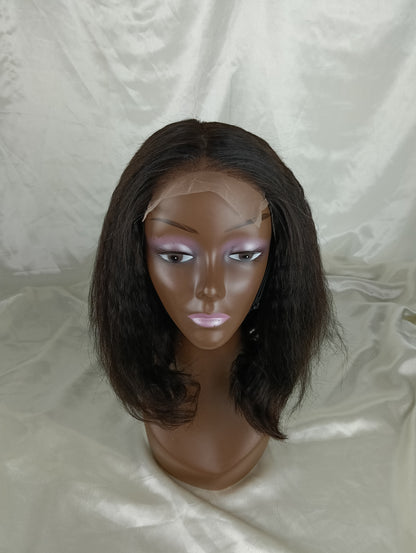 Perruque Brésilienne Kinky Straight – 12 pouces – Closure 5x5
