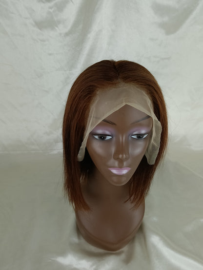 Perruque Brésilienne 10 pouces – Lace Frontal 13x4 – Couleur #4 (Brun Chocolat)